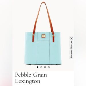 NWT Dooney & Bourke Sky Blue Pebble Grain Lexington Tote Bag